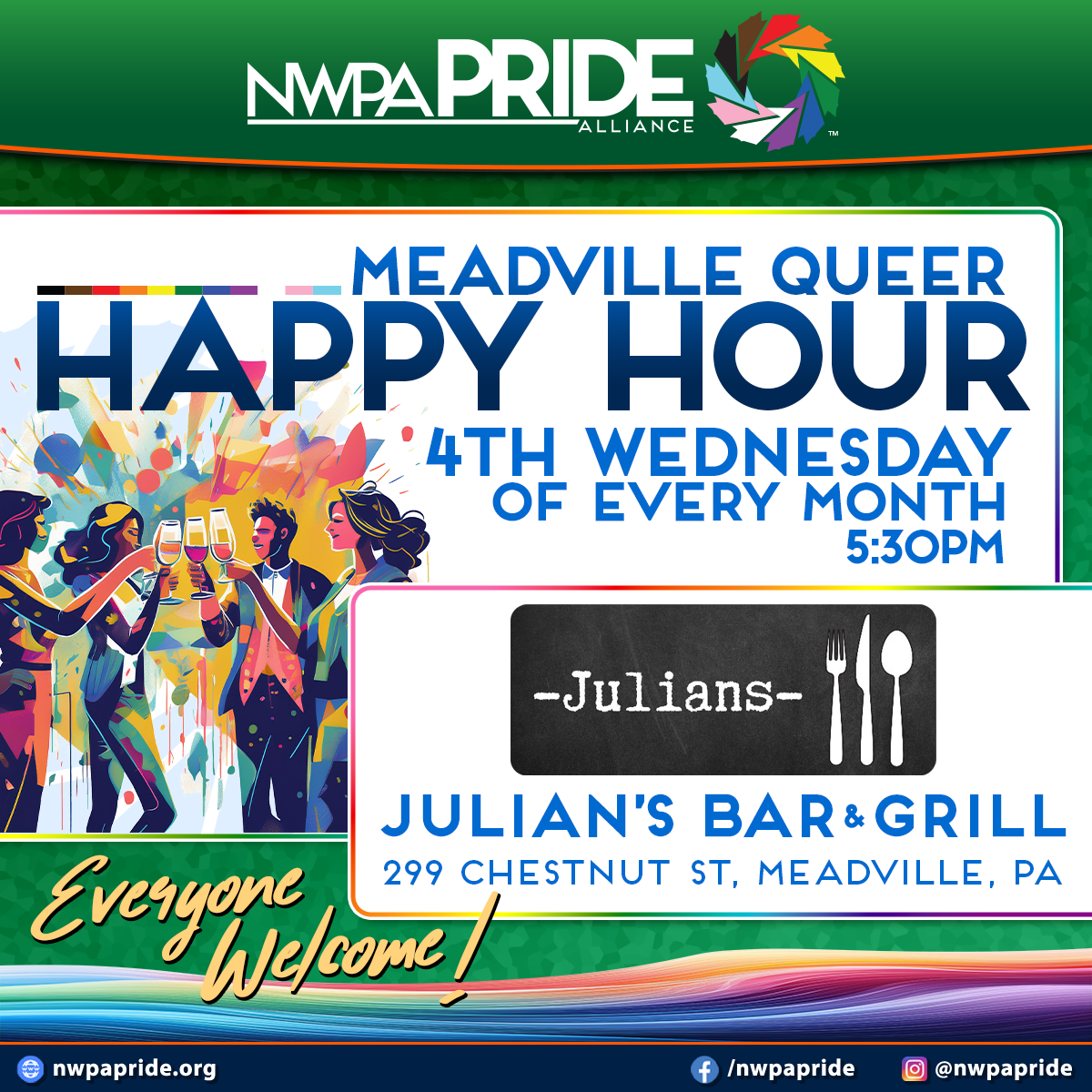 Meadville Monthly Queer Happy Hour - Wednesday, January 28