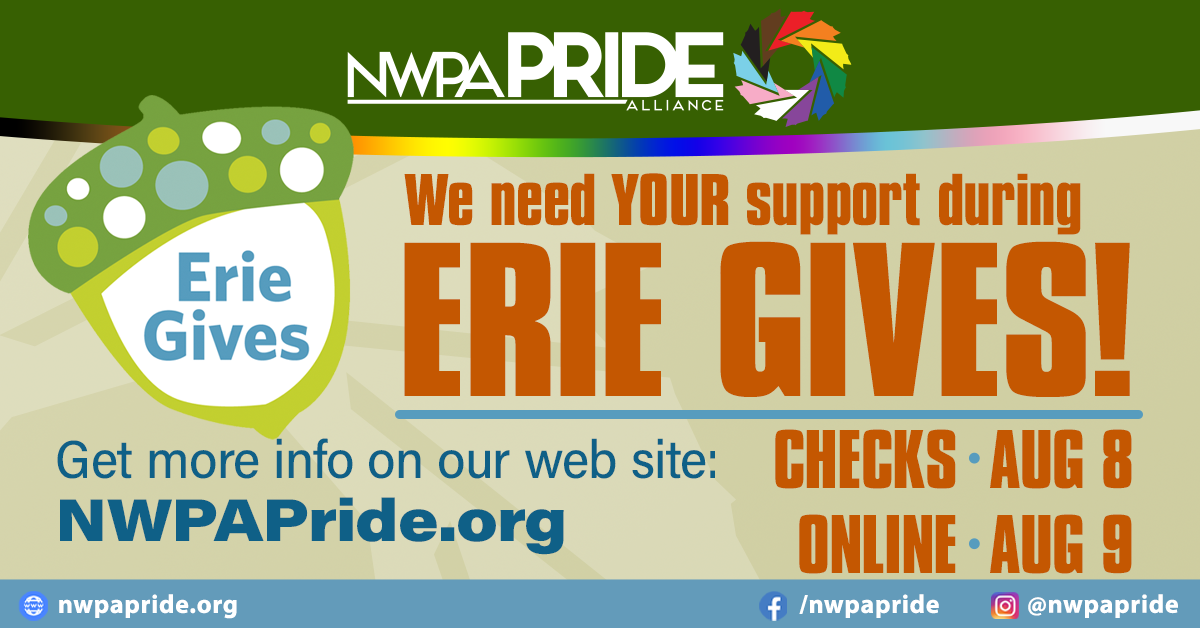 Keep Pride Free Donate during Erie Gives NWPA Pride Alliance