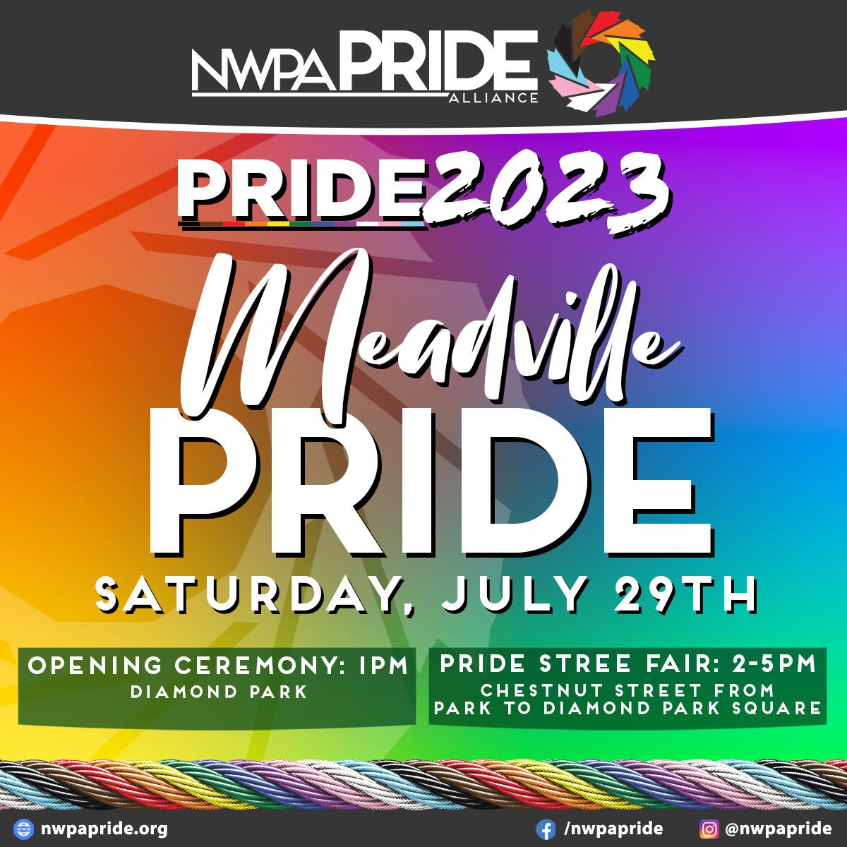 Meadville Pride 2023 Announcement NWPA Pride Alliance